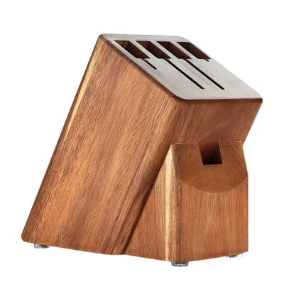 Knife Block Holder, 5 Slots, Chef's Professional, Best Seller, Home Kitchen Knife, Acacia Wood, Knife Accessories,Best Quality