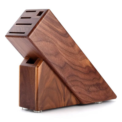 Knife Block Holder, 6 Slots, Chef's Professional, Best Seller, Home Kitchen Knife, Walnut Wood, Knife Accessories,Best Quality