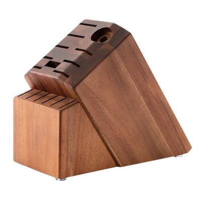 Knife Block Holder, 16 Slots, Chef's Professional, Multi-Slots, Best Seller, Home Kitchen Knife, Acacia Wood, Knife Accessories,Best Quality